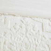 Madison Park Viola 3pc Cotton Chenille Damask Comforter Set - F/Q