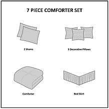 Madison Park Walter 7pc Printed Seersucker Comforter Set - Cal King