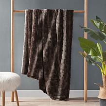 Madison Park Zuri Oversized Faux Fur Throw 60"x70" -  Brown