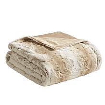 Madison Park Zuri Oversized Faux Fur Throw 60"x70" -  Sand