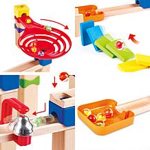Marble Run Crazy Rollers Wood Building Racetrack, 50 Pieces