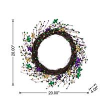 Mardi Gras Wooden Table Decor 14"L Festive Display