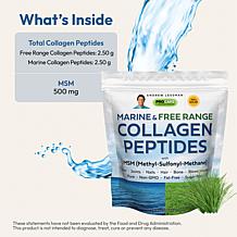 Marine and Free Range Collagen Peptides with MSM - 120 Servings