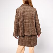 Mark & James by Badgley Mischka Christine Plaid Cape Coat
