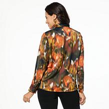 Mark & James by Badgley Mischka Hazel Printed Top with Bow Tie