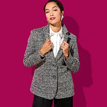 Mark & James by Badgley Mischka Onyx Tweed Knit Blazer