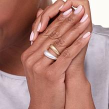 Marla Wynne Brushed Brass Domed Ring