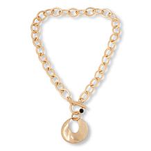 MarlaWynne 21-1/2" Marquise Link Toggle Drop Necklace
