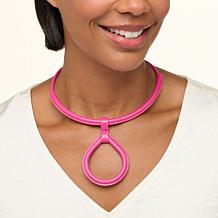 MarlaWynne 24-1/2" Faux Leather Adjustable Drop Necklace