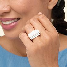 MarlaWynne Brushed Finish Pyramid Ring 