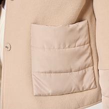 MarlaWynne Melton Coat with Quilted Details