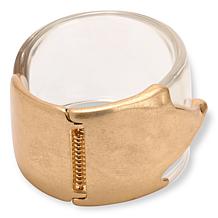 MarlaWynne Molten Metal Clear Resin Hinged Bangle Bracelet