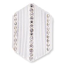 MarlaWynne Pavé Crystal Brushed Finish Hexagon Ring