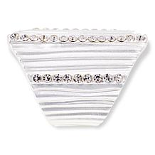 MarlaWynne Pavé Crystal Brushed Finish Hexagon Ring