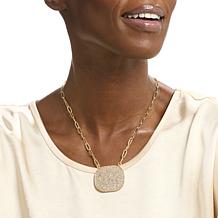 Marlyn by Marlyn Schiff Pavé Disc Necklace