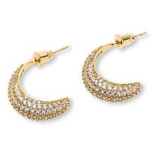 Marlyn by Marlyn Schiff Pavé J-Hoop Earrings