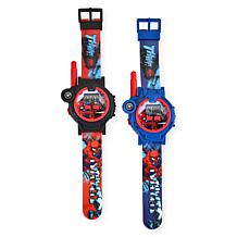 Marvel Spider-Man Unisex Child LCD Walkie-Talkie Set - Blue Silicone