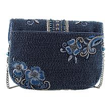 Mary Frances Blue Alchemy Hand-Beaded Crossbody Handbag