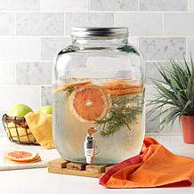 Mason Craft and More 11L Drink Dispenser with Metal Lid - Clear