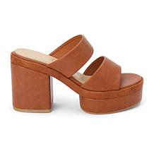 Matisse Two-Band Platform Sandal with Chunky Block Heel - Graham
