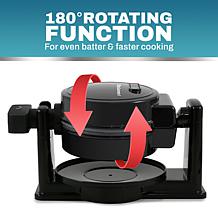 Maxi-Matic Elite Gourmet Flip Belgian 1.25" Waffle Maker, Black