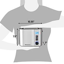 Maxi-Matic Elite Gourmet Stainless Steel 2-Slice LED Toaster + Bagels