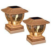 Maxsa Wave Style Post and Deck Railing Lights - 2-pack