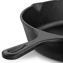 MegaChef 12" Round Pre-Seasoned Cast Iron Frying Pan - Black