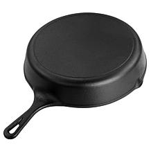 MegaChef 12" Round Pre-Seasoned Cast Iron Frying Pan - Black