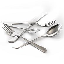 MegaChef Gibbous 20 Piece Flatware Utensil Set, Stainless Steel Sil...