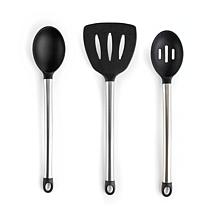 MegaChef Gray Silicone and Stainless Steel Cooking Utensils, Set of 14