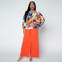 Megan Renee Cotton Twill Wide Leg Pant