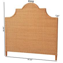 Melanie Standalone Headboard with Woven Rattan