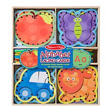 Melissa & Doug Alphabet Lacing Cards