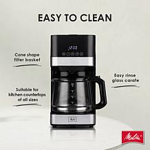 Melitta 10-Cup Drip Coffee Maker with Glass Carafe and Touch Contro...