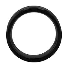 Men's Black Stainless Steel Grooved 8mm Band Ring