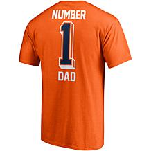 Men's Fanatics Orange Denver Broncos Team #1 Dad T-Shirt