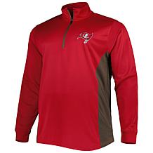 Men's Red Tampa Bay Buccaneers Big & Tall Quarter-Zip Top