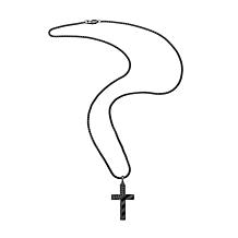 Men's Stainless Steel American Flag Cross Pendant with Chain Necklace