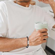 Men's Stainless Steel Clasp Braided Leather Bracelet