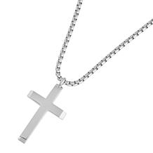 Men's Stainless Steel Classic Cross Pendant with Chain Necklace