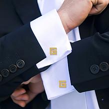 Men's Stainless Steel Greek Key Cufflinks