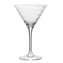 Mikasa Cheers Set of 4 Etched-Crystal Martini Glasses