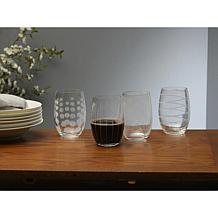 Mikasa Cheers Stemless Wine Glasses Set of 4