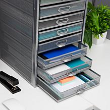 Mind Reader 10-Drawer Mesh Metal Storage Cabinet