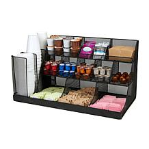 Mind Reader 14-Compartment 3-Tier Large Breakroom Organizer Black Mesh