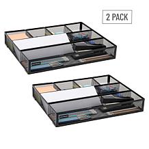 Mind Reader 2-Piece Mesh Deep Drawer Desk Organizer