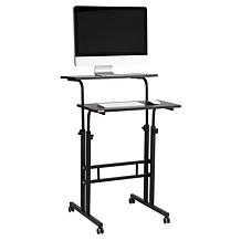 Mind Reader 2-Tier Extra Large Mobile Sitting/Standing Desk