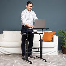 Mind Reader 2-Tier Extra Large Mobile Sitting/Standing Desk