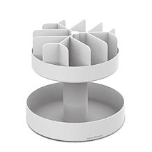 Mind Reader 2-Tier Lazy Susan Organizer, White